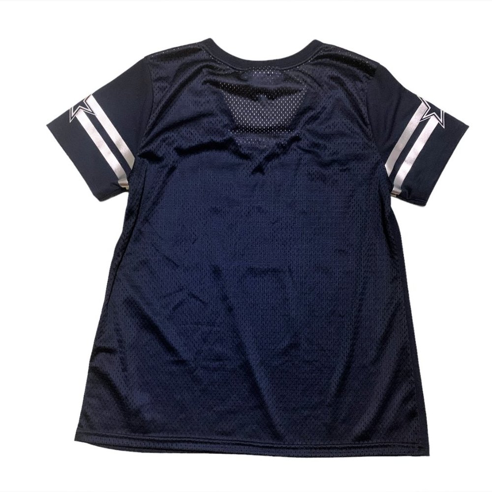 Dallas Cowboys • Woman's Navy Lotus V-Neck Top || Large  🏈 - Picture 3 of 4